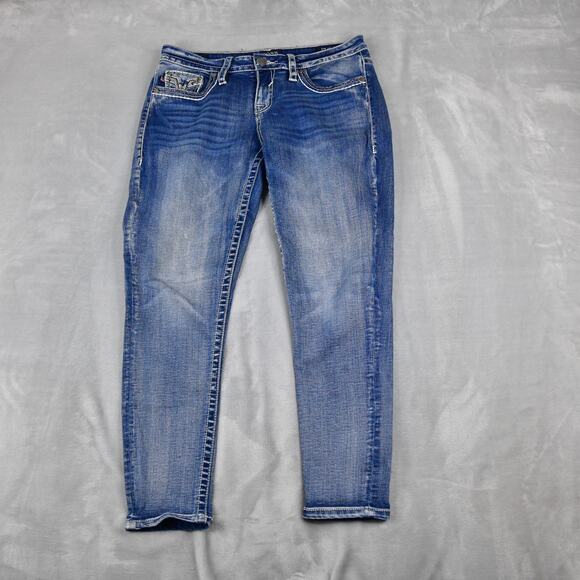 VIGOSS Jeans Womens S 7/8 L27 (32x26) Capri Heritage Blue Denim - Picture 1 of 11